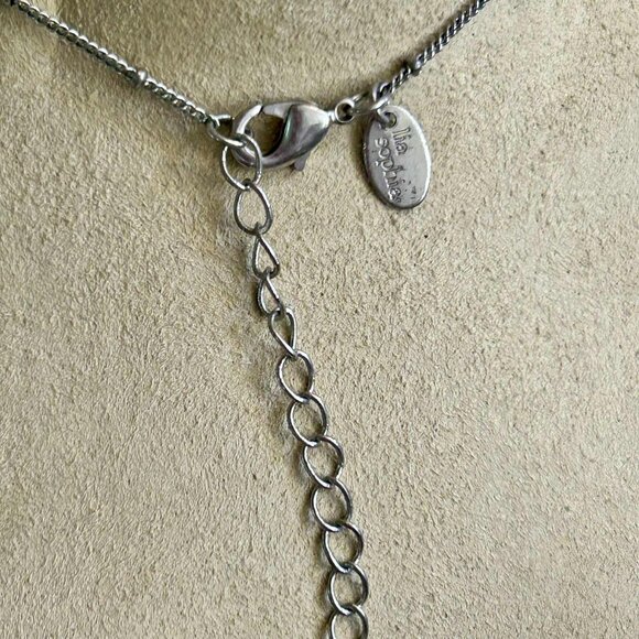 Lia Sophia Poplar Turquoise and Pearl Silver-Toned Necklace - Picture 3 of 3